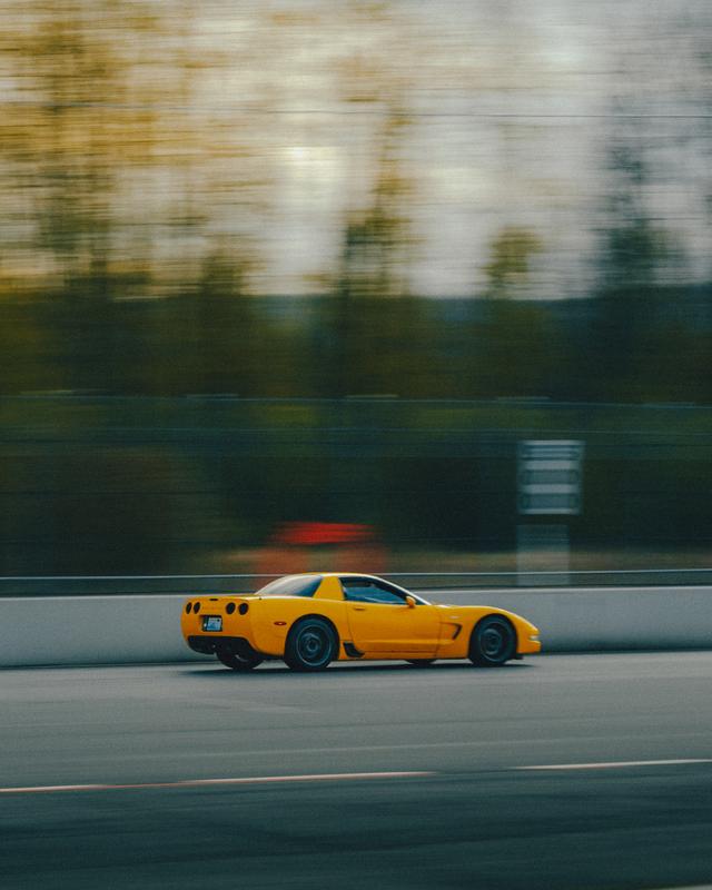 Image of a Corvette on a racetrack